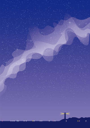 Starry Sky and the Milky Wayのイラスト素材