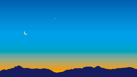 Moon and Venusのイラスト素材