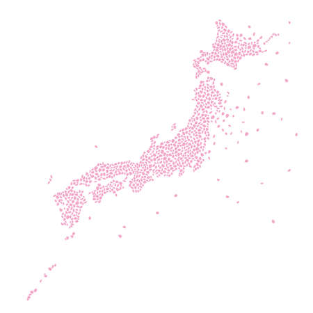 Japanese Map of Sakuraのイラスト素材