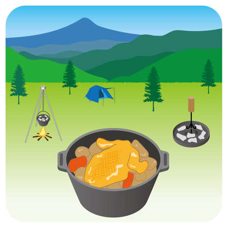 Illustration of campingのイラスト素材