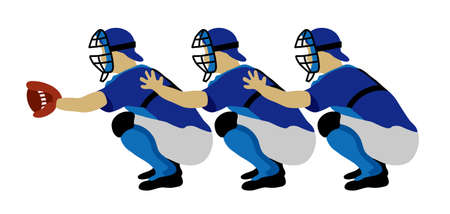 Side view of the triple catcherのイラスト素材