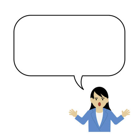 Contact person and blank speech balloonのイラスト素材