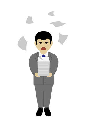 Submission of documents (Created with vector data)のイラスト素材