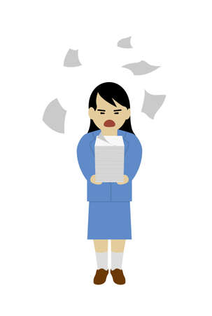 Submission of documents (Created with vector data)のイラスト素材