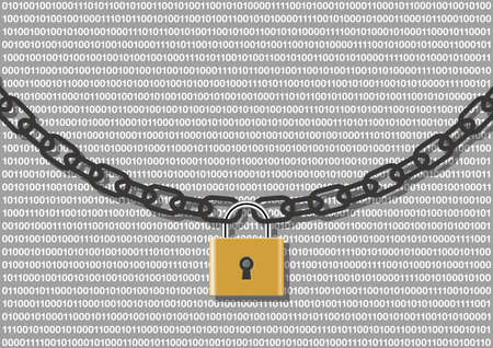 Imagination illustration of data encryption (Created with EPS data)のイラスト素材