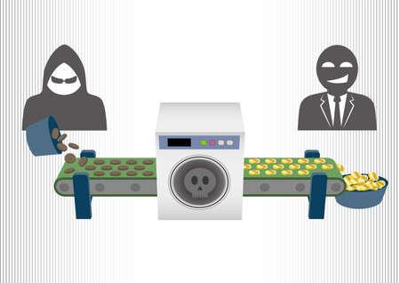 Imaginary Illustration of Money Laundering (Created with Vector Data)