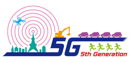 illustration Imagination of 5G (Created with vector data)