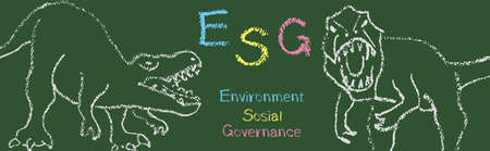 Chalkboard doodle of ESG (Created with vector data)