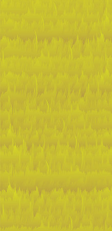 Comb-shaped objects colored with a yellow gradation are laid out in a hierarchical manner. Each object is curved to the left and right. A background image that imagines the rice ears swaying in the wiのイラスト素材