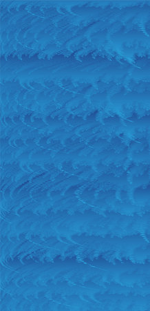Hierarchically lay out objects with fine irregularities colored with blue gradation. Each object is curved in the same direction. Background image imagining waves. Created with vector data.のイラスト素材