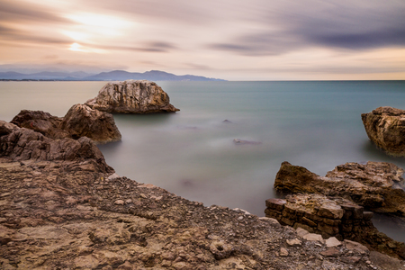 sunrise in terracinaの写真素材