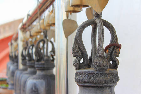 Bell in templeの写真素材