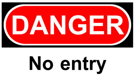Danger no entry signの写真素材