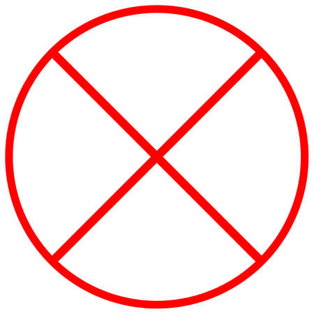 Forbidden sign, isolated on white backgroundの写真素材