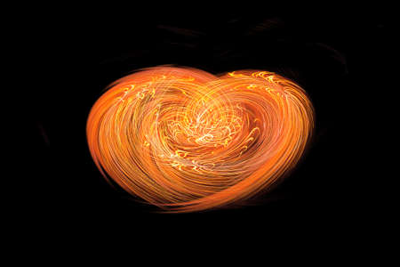 Heart orange abstract backgroundの写真素材