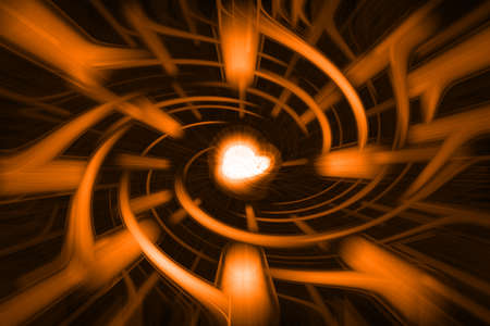 Abstract orange spiral backgroundの写真素材