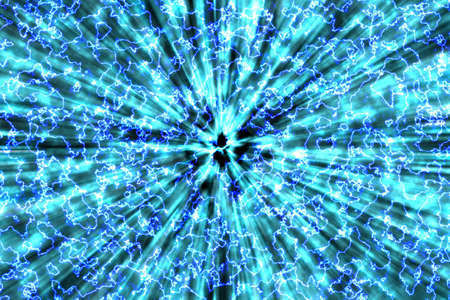 Blue Whirlpool and Electric lighting, Abstract Backgroundの写真素材