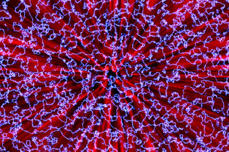Red Whirlpool and Electric lighting, Abstract Backgroundの写真素材