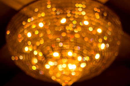 Bokeh from crystal chandelierの写真素材