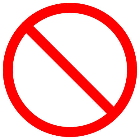 Forbidden sign, isolated on white background Forbidden sign, isolated on white background