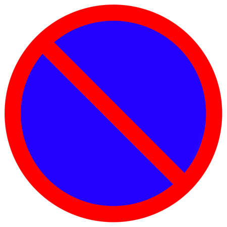 No Parking Traffic Sign, isolated on white backgroundの写真素材