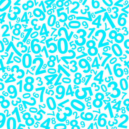 Group of colored numbers on white backgroundの写真素材