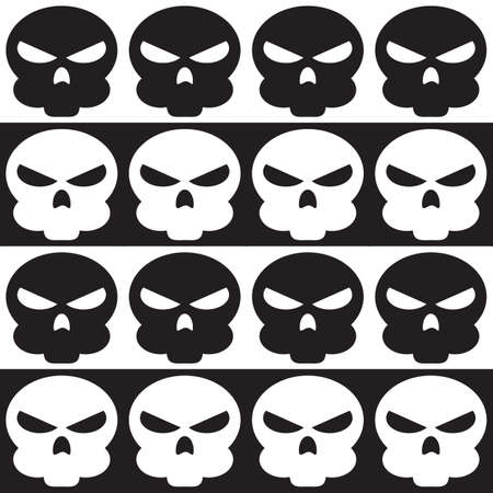 Seamless pattern with skullsのイラスト素材