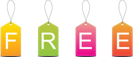 Price labels, Freeのイラスト素材