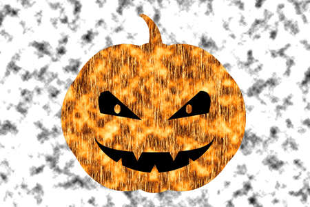Scary Halloween pumpkin for halloweenの写真素材