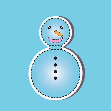 Snow Man paper cutのイラスト素材