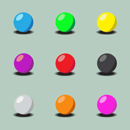 Vector set of colored ballsのイラスト素材