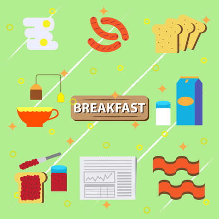 Breakfast, Vectorのイラスト素材
