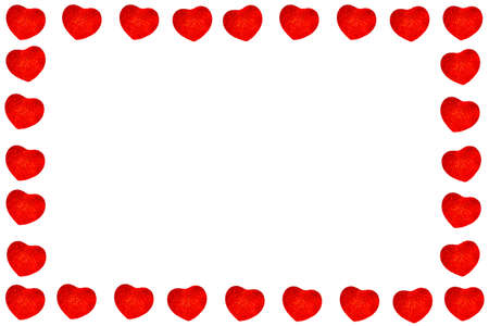 Valentine's day, Red cute hearts frameの写真素材