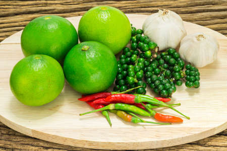 Tom yam herbs and spices set.の写真素材