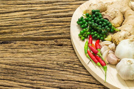 Tom yam herbs and spices set.の写真素材