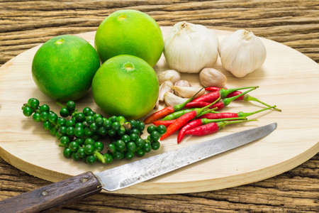 Tom yam herbs and spices set.の写真素材