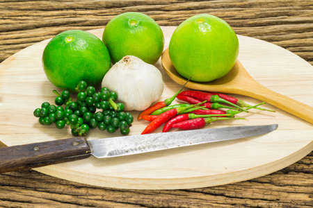 Tom yam herbs and spices set.の写真素材