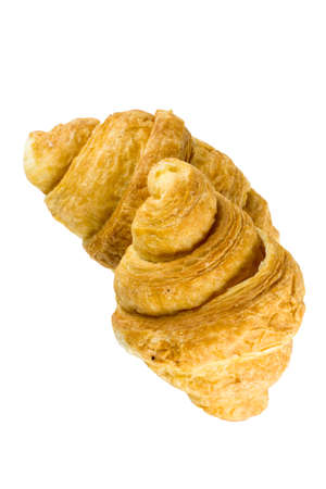 Fresh tasty croissant isolated on white background.の写真素材