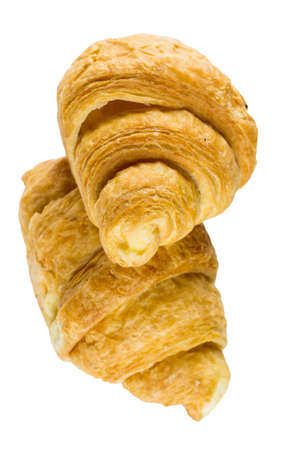 Fresh tasty croissant isolated on white background.の写真素材