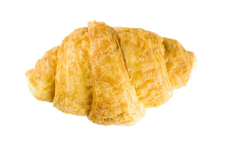 Fresh tasty croissant isolated on white background.の写真素材