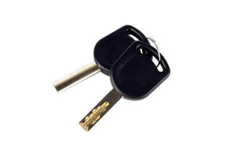 Two Keys isolated on white background, clipping path included.