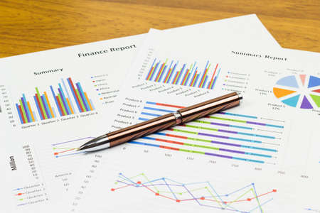Calculations, savings, finances and analysis of the market concept.の写真素材
