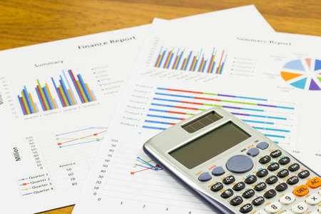 Calculations, savings, finances and analysis of the market concept.の写真素材