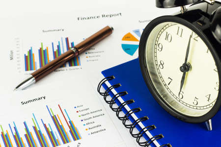 Calculations, savings, finances and analysis of the market concept.の写真素材