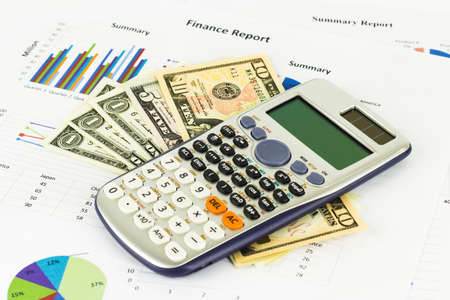 Money savings, finances and analysis economy concept.の写真素材