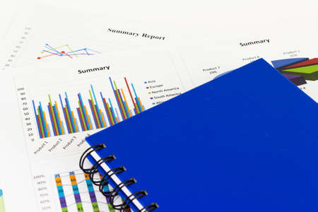 Documents savings, finances and analysis of the market conceptの写真素材