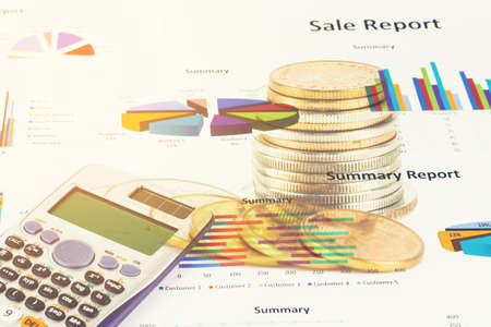 Double exposure of money savings with economy concept background.の写真素材