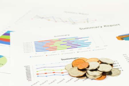 Money savings, finances and analysis economy concept.の写真素材