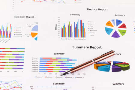 Graph Calculations, savings, finances and economy concept.の写真素材