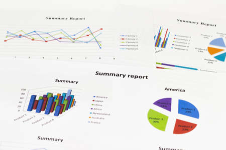 Graph Calculations, savings, finances and economy concept.